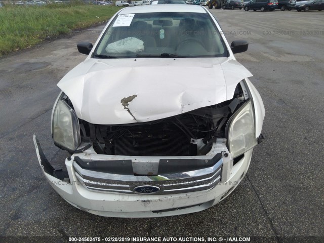 3FAHP06Z59R191048 - 2009 FORD FUSION S WHITE photo 6