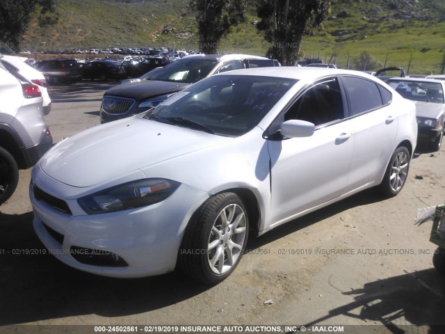 1C3CDFBA1DD336155 - 2013 DODGE DART SXT WHITE photo 2