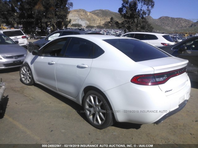 1C3CDFBA1DD336155 - 2013 DODGE DART SXT WHITE photo 3