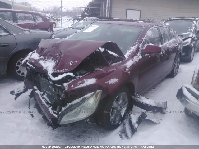 1G1ZD5E11BF221500 - 2011 CHEVROLET MALIBU 2LT BURGUNDY photo 2