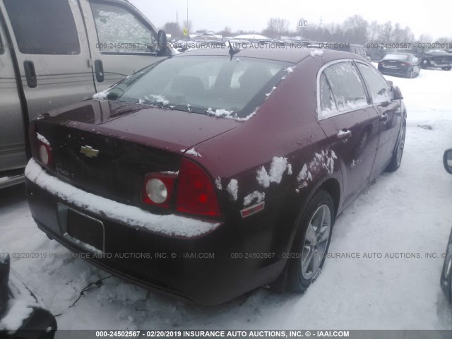 1G1ZD5E11BF221500 - 2011 CHEVROLET MALIBU 2LT BURGUNDY photo 4