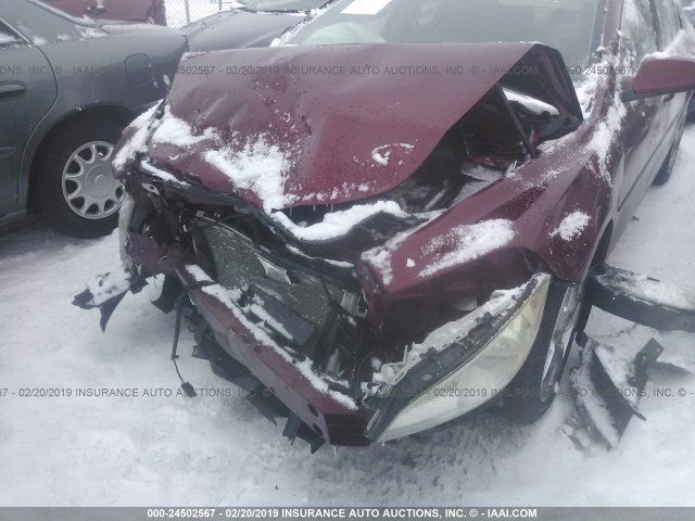 1G1ZD5E11BF221500 - 2011 CHEVROLET MALIBU 2LT BURGUNDY photo 6