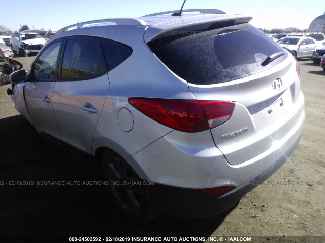 KM8JU3AG4EU872165 - 2014 HYUNDAI Tucson GLS/LIMITED/SE SILVER photo 3