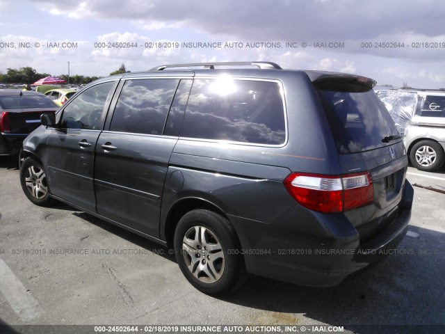 5FNRL38625B036029 - 2005 HONDA ODYSSEY EXL GRAY photo 3