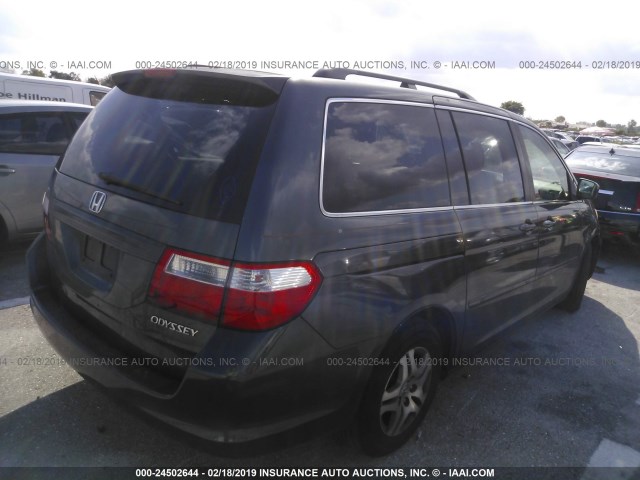 5FNRL38625B036029 - 2005 HONDA ODYSSEY EXL GRAY photo 4