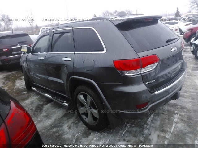 1C4RJFCG9EC340141 - 2014 JEEP GRAND CHEROKEE OVERLAND GRAY photo 3