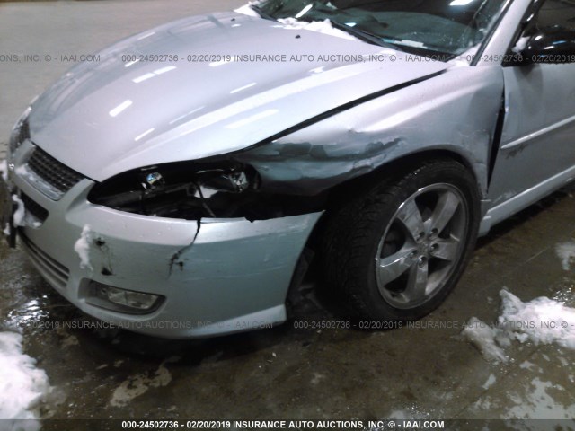 4B3AG52H23E123421 - 2003 DODGE STRATUS R/T SILVER photo 6