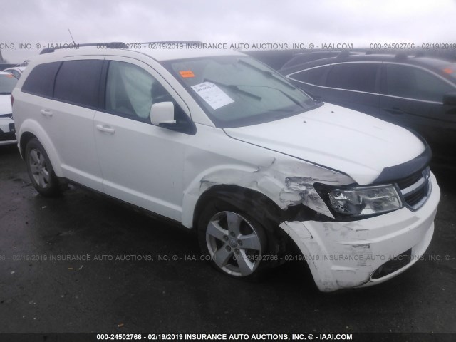 3D4PG5FV7AT276256 - 2010 DODGE JOURNEY SXT WHITE photo 1