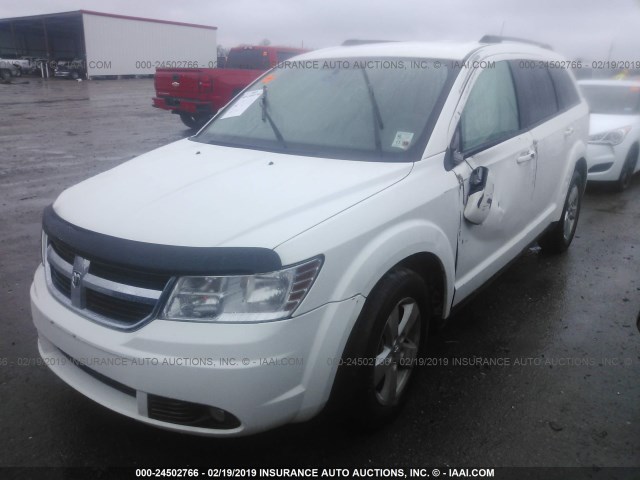 3D4PG5FV7AT276256 - 2010 DODGE JOURNEY SXT WHITE photo 2