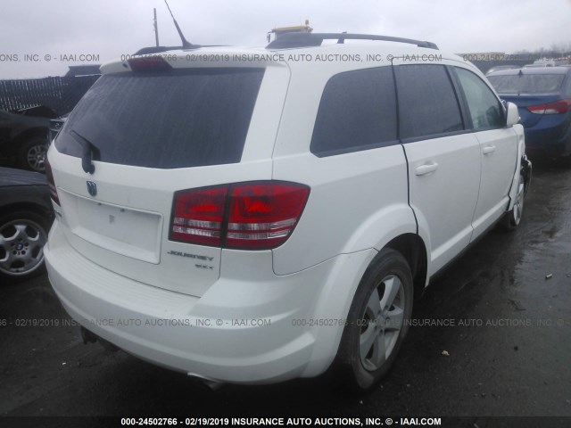 3D4PG5FV7AT276256 - 2010 DODGE JOURNEY SXT WHITE photo 4