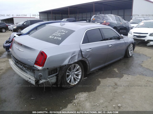 2C3CCAEG9HH566492 - 2017 CHRYSLER 300C SILVER photo 4