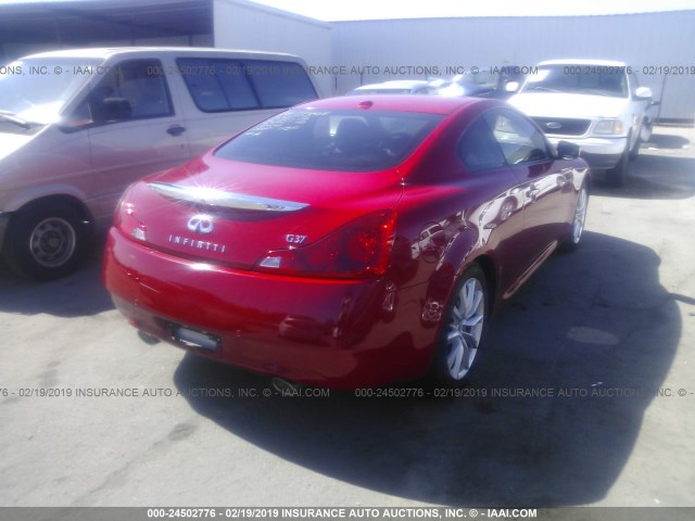 JN1CV6EK0DM923866 - 2013 INFINITI G37 JOURNEY/IPL RED photo 4