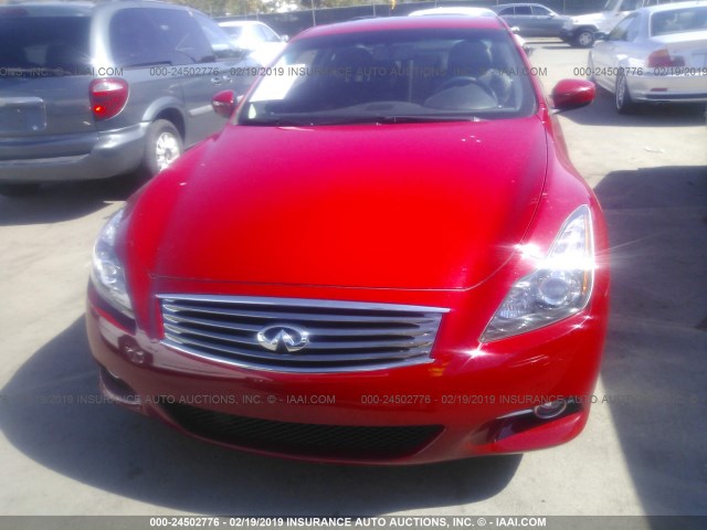 JN1CV6EK0DM923866 - 2013 INFINITI G37 JOURNEY/IPL RED photo 6