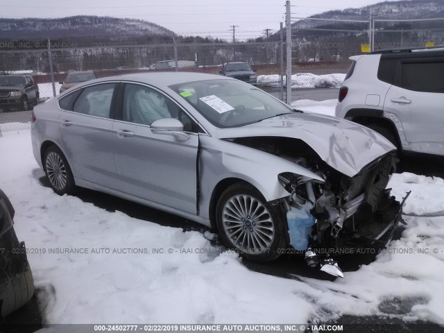 3FA6P0D98ER326608 - 2014 FORD FUSION TITANIUM SILVER photo 1