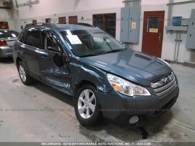 4S4BRBCC6E3212256 - 2014 SUBARU OUTBACK 2.5I PREMIUM BLUE photo 1