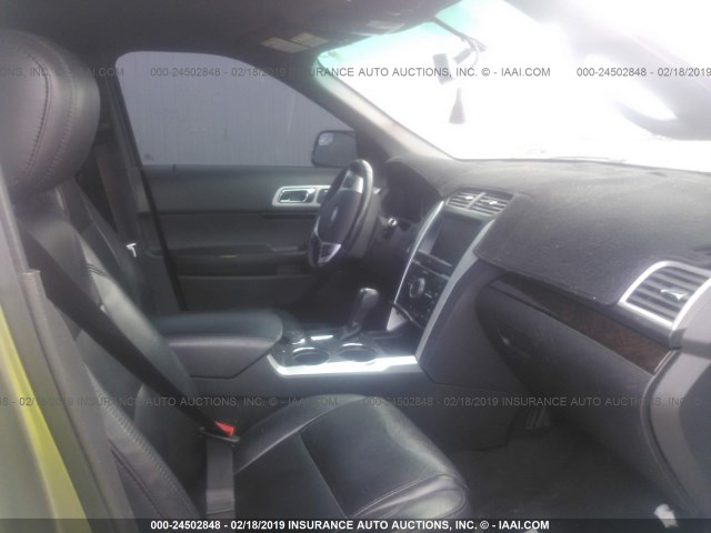 1FM5K8F82DGC02049 - 2013 FORD EXPLORER LIMITED GREEN photo 5