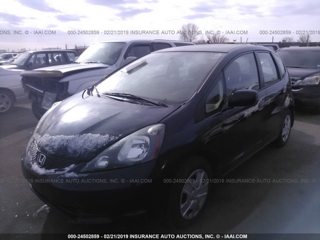 JHMGE8G36DC020786 - 2013 HONDA FIT BLACK photo 2