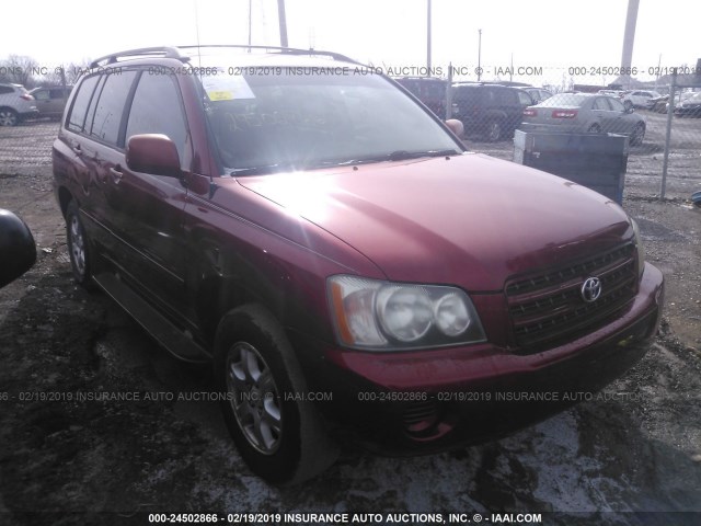 JTEGF21A720045273 - 2002 TOYOTA HIGHLANDER LIMITED RED photo 1