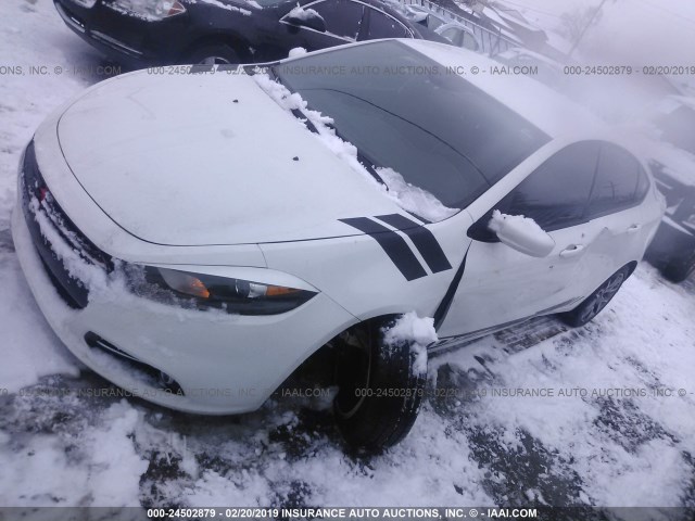 1C3CDFBB6ED790931 - 2014 DODGE DART SXT WHITE photo 2