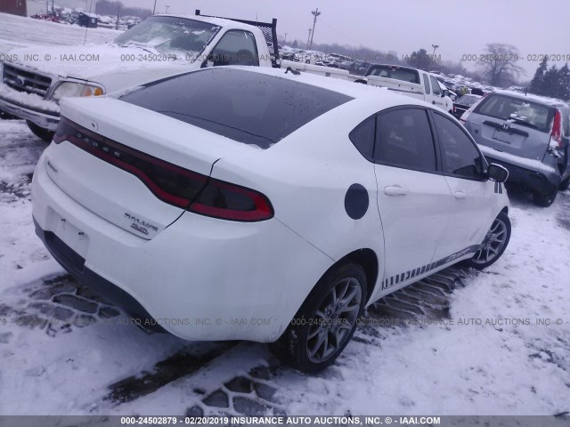 1C3CDFBB6ED790931 - 2014 DODGE DART SXT WHITE photo 4