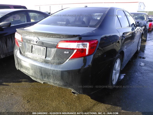 4T1BF1FK9CU100466 - 2012 TOYOTA CAMRY SE/LE/XLE 黑色 照片 4