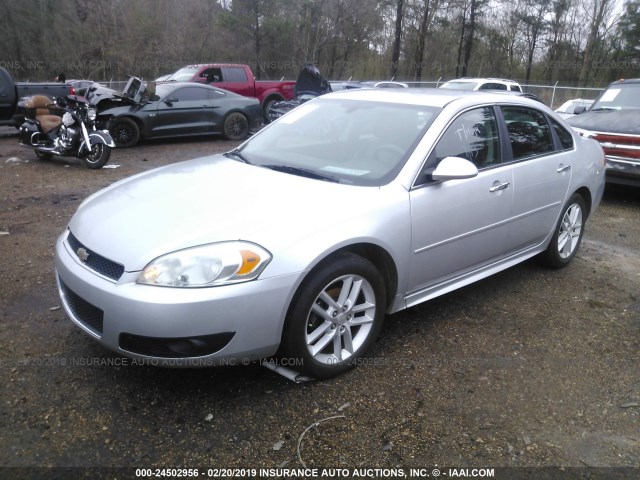 2G1WC5E34D1217734 - 2013 CHEVROLET IMPALA LTZ SILVER photo 2