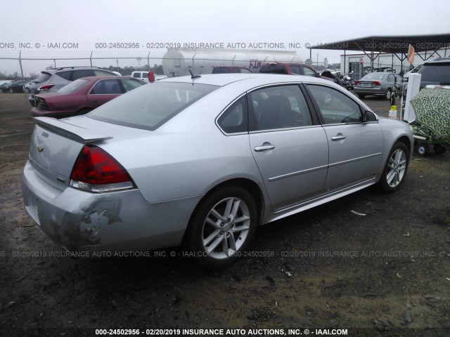 2G1WC5E34D1217734 - 2013 CHEVROLET IMPALA LTZ SILVER photo 4