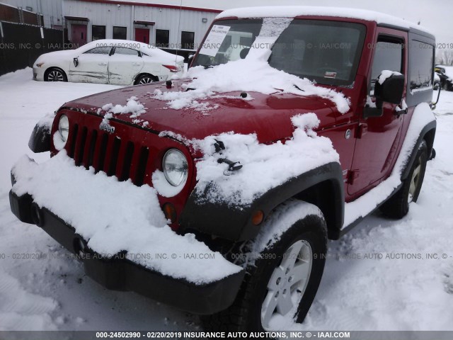 1J4AA2D18BL601118 - 2011 JEEP WRANGLER SPORT RED photo 2