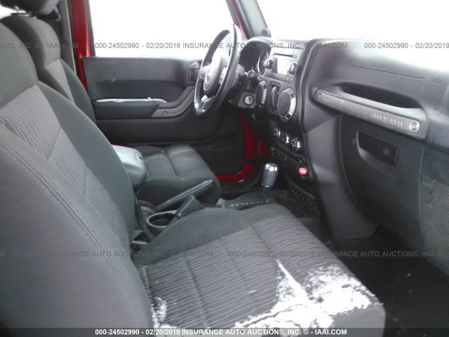 1J4AA2D18BL601118 - 2011 JEEP WRANGLER SPORT წითელი ფოტო 5