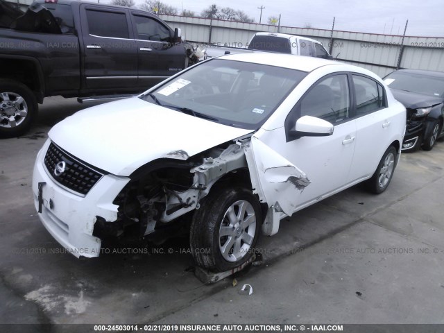 3N1AB61EX8L744301 - 2008 NISSAN SENTRA 2.0/2.0S/2.0SL WHITE photo 2