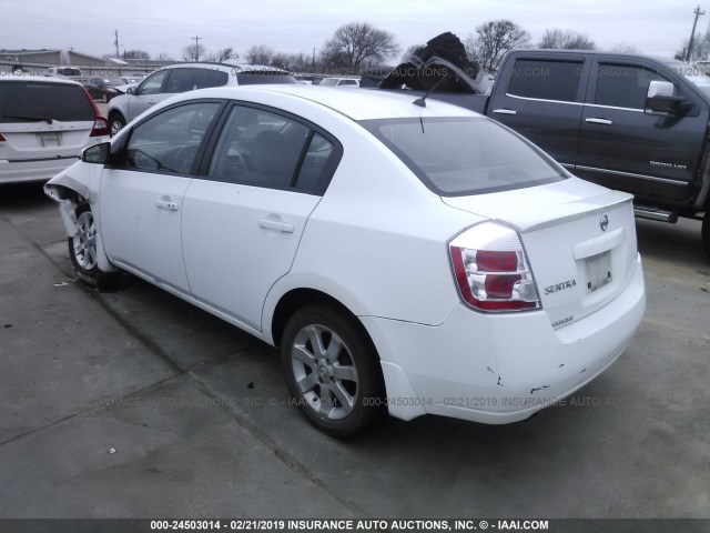 3N1AB61EX8L744301 - 2008 NISSAN SENTRA 2.0/2.0S/2.0SL WHITE photo 3