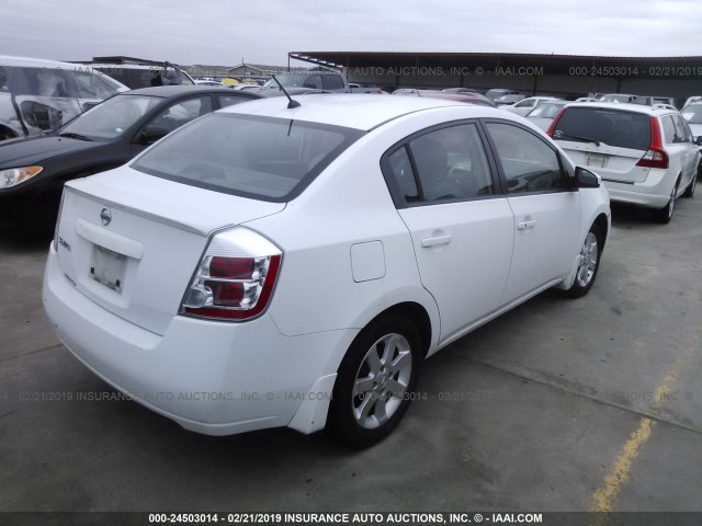 3N1AB61EX8L744301 - 2008 NISSAN SENTRA 2.0/2.0S/2.0SL WHITE photo 4