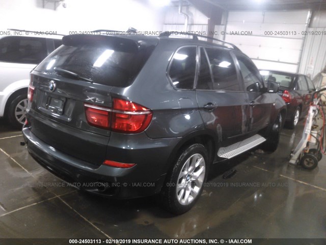 5UXZV4C5XCL763507 - 2012 BMW X5 XDRIVE35I GRAY photo 4
