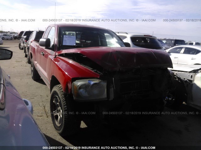 1D7HE42N86S501239 - 2006 DODGE DAKOTA SLT RED photo 1