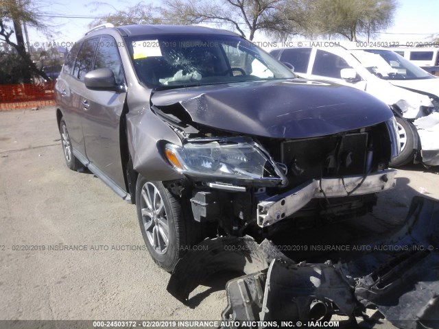 5N1AR2MN0DC660695 - 2013 NISSAN PATHFINDER S/SV/SL/PLATINUM BROWN photo 6