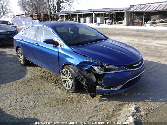 1C3CCCAB2FN694955 - 2015 CHRYSLER 200 LIMITED BLUE photo 1