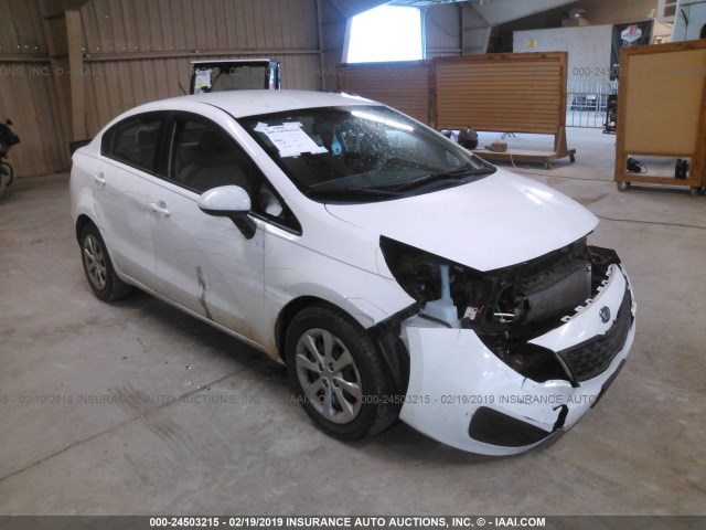 KNADM4A32D6171595 - 2013 KIA RIO LX WHITE photo 1