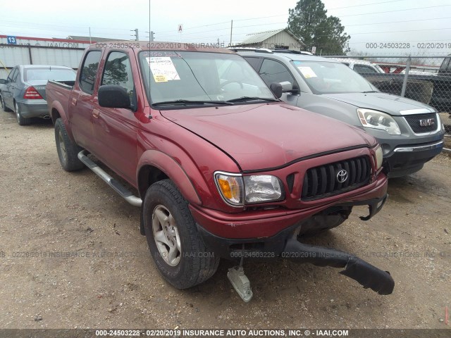 5TEGN92N74Z322654 - 2004 TOYOTA TACOMA DOUBLE CAB PRERUNNER BURGUNDY photo 1