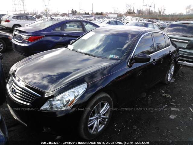 JN1CV6AR8DM768244 - 2013 INFINITI G37 BLACK photo 2