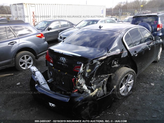 JN1CV6AR8DM768244 - 2013 INFINITI G37 BLACK photo 4