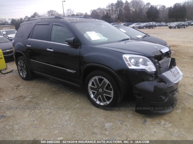 1GKKRTED5BJ372446 - 2011 GMC ACADIA DENALI BLACK photo 1