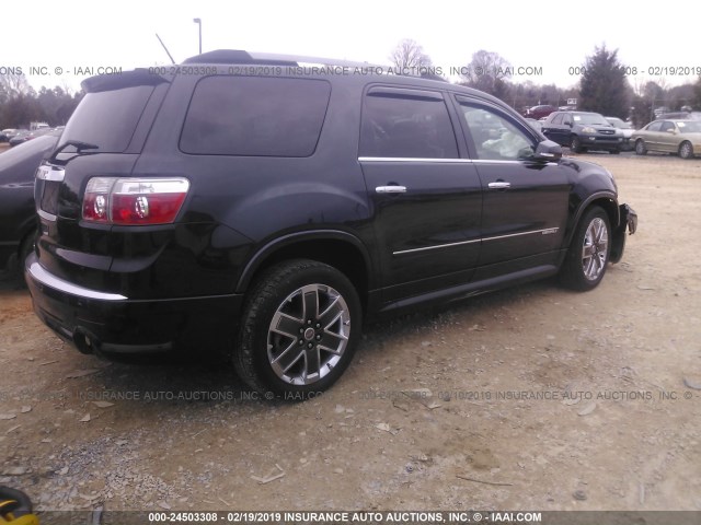 1GKKRTED5BJ372446 - 2011 GMC ACADIA DENALI BLACK photo 4