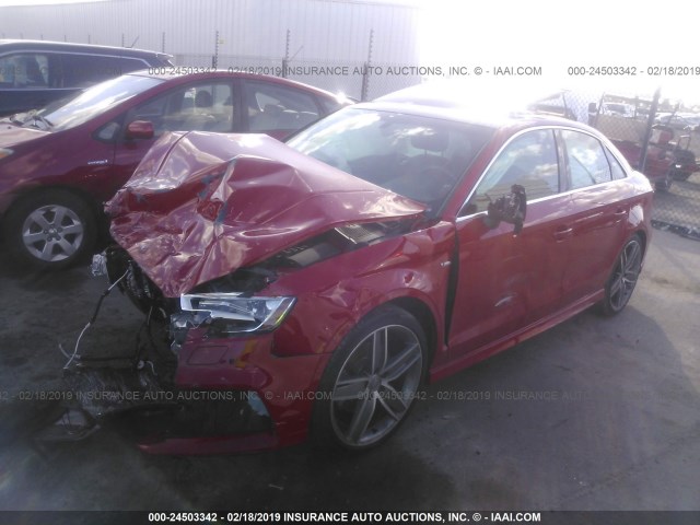 WAUJ8GFF3H1010414 - 2017 AUDI A3 PREMIUM PLUS RED photo 2