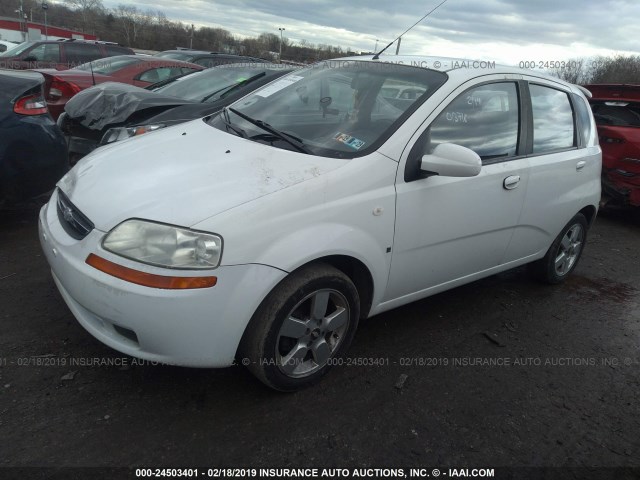 KL1TD66618B013718 - 2008 CHEVROLET AVEO LS WHITE photo 2