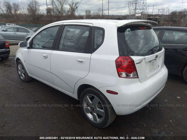 KL1TD66618B013718 - 2008 CHEVROLET AVEO LS WHITE photo 3