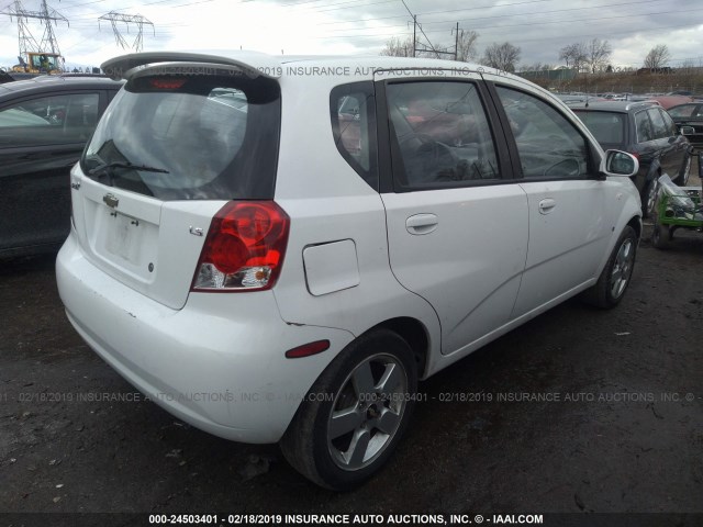 KL1TD66618B013718 - 2008 CHEVROLET AVEO LS WHITE photo 4