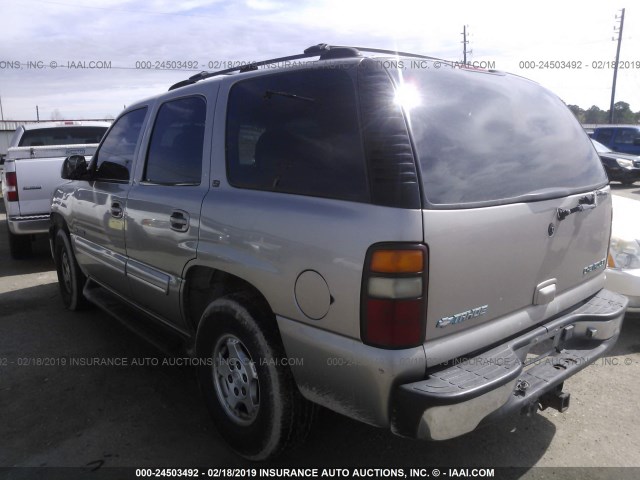 1GNEK13T41R104135 - 2001 CHEVROLET TAHOE K1500 TAN photo 3