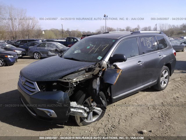 5TDDK3EHXBS089541 - 2011 TOYOTA HIGHLANDER LIMITED GRAY photo 6