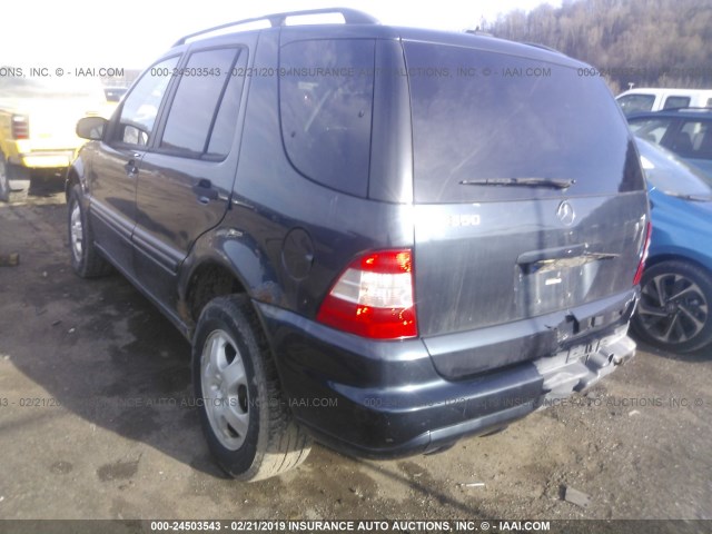 4JGAB57E83A414344 - 2003 MERCEDES-BENZ ML 350 Dark Blue photo 3