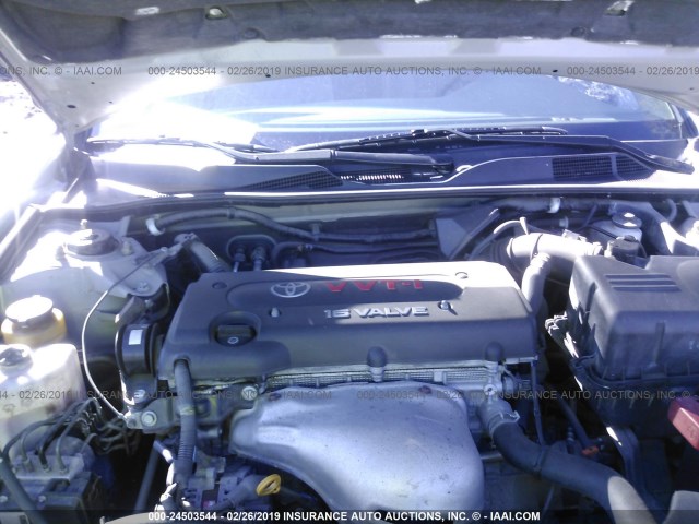 4T1BE32K25U555294 - 2005 TOYOTA CAMRY LE/XLE/SE SILVER photo 10